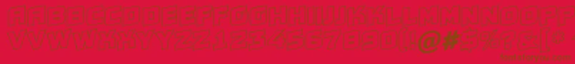 Conce20 Font – Brown Fonts on Red Background
