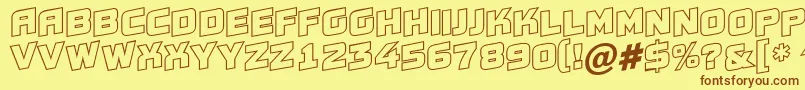 Conce20 Font – Brown Fonts on Yellow Background