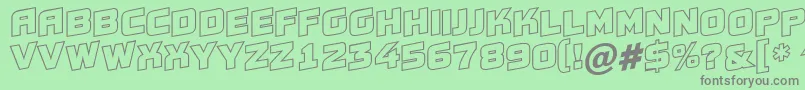 Conce20 Font – Gray Fonts on Green Background