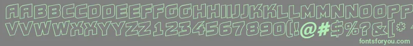 Conce20 Font – Green Fonts on Gray Background