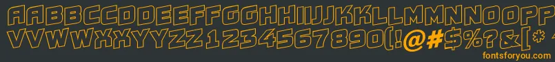 Conce20 Font – Orange Fonts on Black Background
