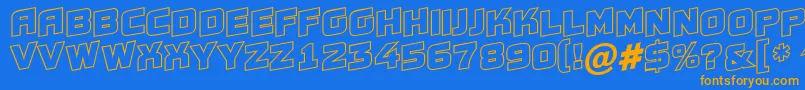 Conce20 Font – Orange Fonts on Blue Background