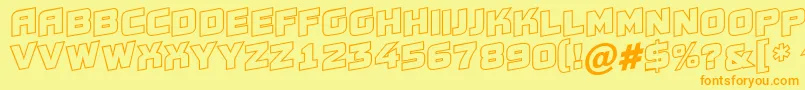 Conce20 Font – Orange Fonts on Yellow Background