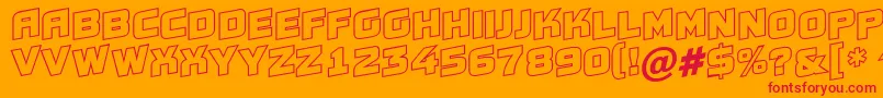 Conce20 Font – Red Fonts on Orange Background
