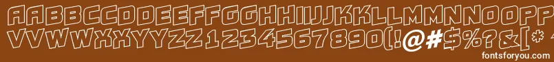 Conce20 Font – White Fonts on Brown Background