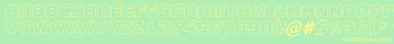 More about Conce20 Font Conce20 Font – Yellow Fonts on Green Background