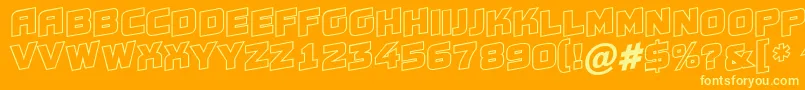 Conce20 Font – Yellow Fonts on Orange Background