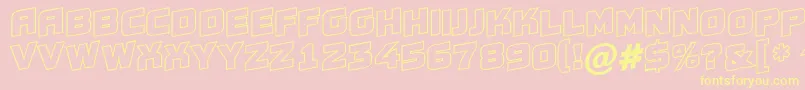 Conce20 Font – Yellow Fonts on Pink Background