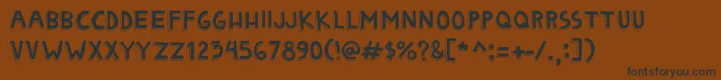 Matryoshka Font – Black Fonts on Brown Background