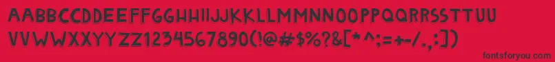 Matryoshka Font – Black Fonts on Red Background