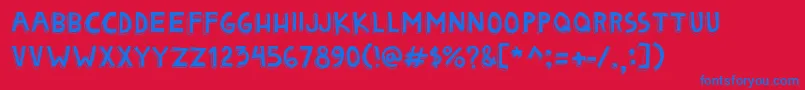 Matryoshka Font – Blue Fonts on Red Background