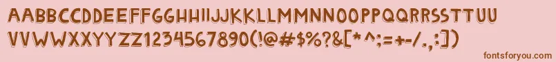 Matryoshka Font – Brown Fonts on Pink Background