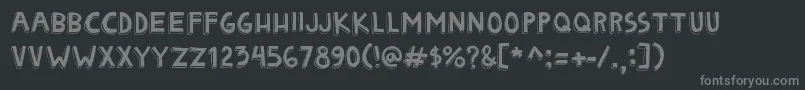 Matryoshka Font – Gray Fonts on Black Background