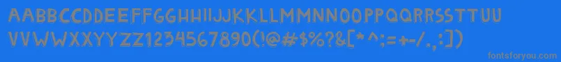 Matryoshka Font – Gray Fonts on Blue Background