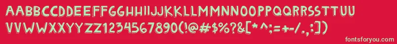 Matryoshka Font – Green Fonts on Red Background