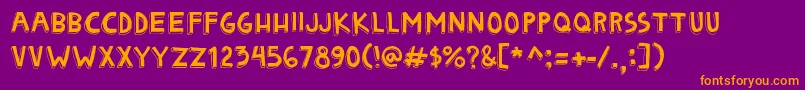 Matryoshka Font – Orange Fonts on Purple Background