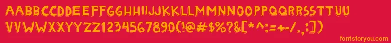 Matryoshka Font – Orange Fonts on Red Background