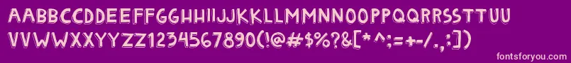 Matryoshka Font – Pink Fonts on Purple Background