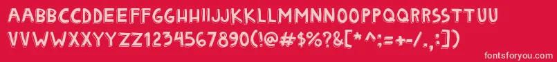 Matryoshka Font – Pink Fonts on Red Background