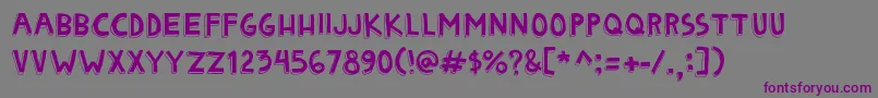 Matryoshka Font – Purple Fonts on Gray Background