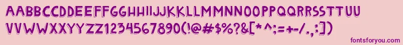 Matryoshka Font – Purple Fonts on Pink Background