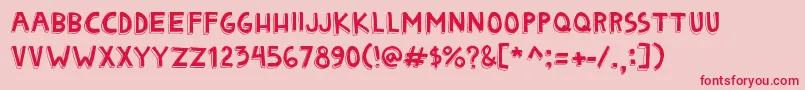 Matryoshka Font – Red Fonts on Pink Background