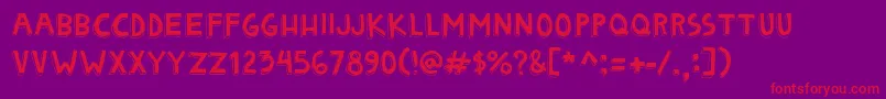 Matryoshka Font – Red Fonts on Purple Background