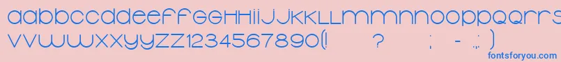 TypolinoBold Font – Blue Fonts on Pink Background