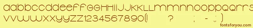 TypolinoBold Font – Brown Fonts on Yellow Background