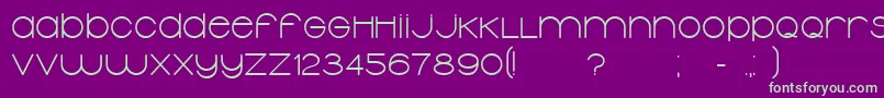 TypolinoBold Font – Green Fonts on Purple Background