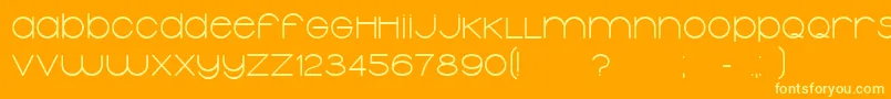 TypolinoBold Font – Yellow Fonts on Orange Background