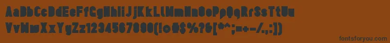 Шрифт TesUltrablack – чёрные шрифты на коричневом фоне
