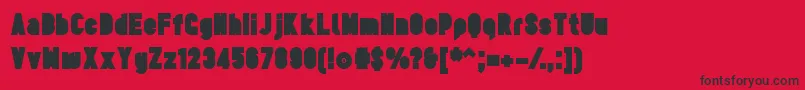 fuente TesUltrablack – Fuentes Negras Sobre Fondo Rojo