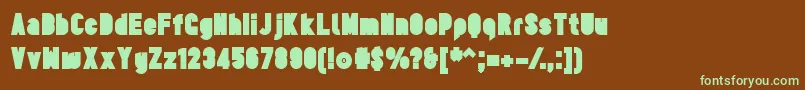 Шрифт TesUltrablack – зелёные шрифты на коричневом фоне