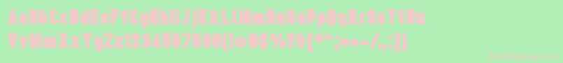 フォントTesUltrablack – 緑の背景にピンクのフォント