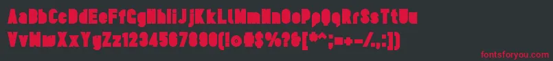 TesUltrablack Font – Red Fonts on Black Background