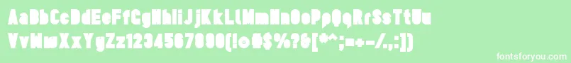 TesUltrablack Font – White Fonts on Green Background