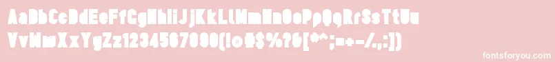 TesUltrablack Font – White Fonts on Pink Background