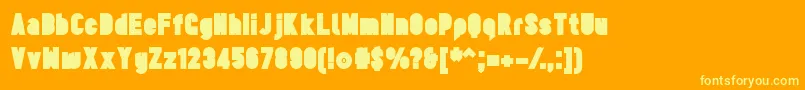 フォントTesUltrablack – オレンジの背景に黄色の文字