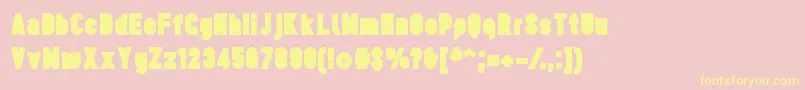 TesUltrablack Font – Yellow Fonts on Pink Background