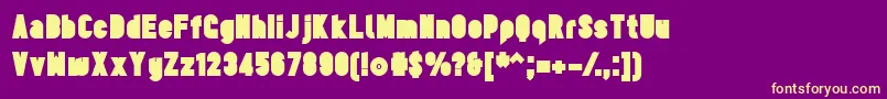 TesUltrablack Font – Yellow Fonts on Purple Background