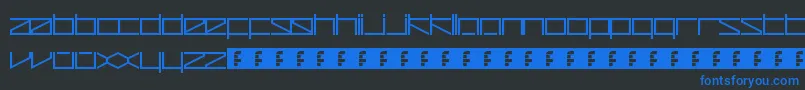 ZetaRedux-fontti – siniset fontit mustalla taustalla