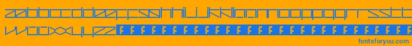 Шрифт ZetaRedux – синие шрифты на оранжевом фоне