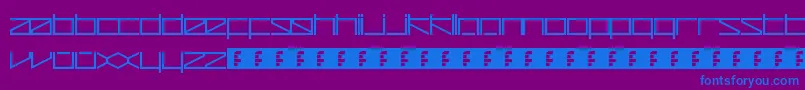 Шрифт ZetaRedux – синие шрифты на фиолетовом фоне