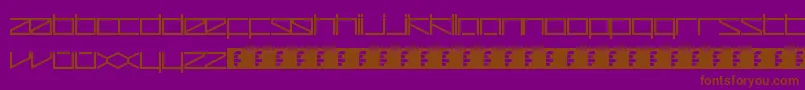 フォントZetaRedux – 紫色の背景に茶色のフォント