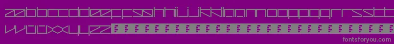フォントZetaRedux – 紫の背景に灰色の文字