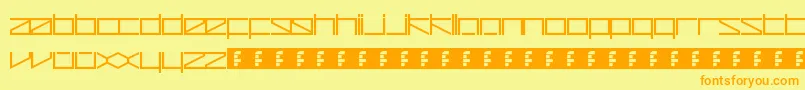 Шрифт ZetaRedux – оранжевые шрифты на жёлтом фоне