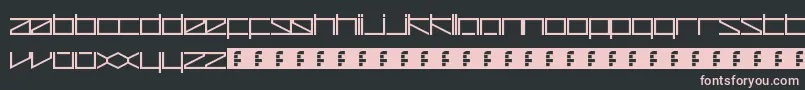 フォントZetaRedux – 黒い背景にピンクのフォント