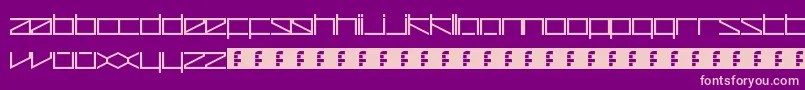 フォントZetaRedux – 紫の背景にピンクのフォント