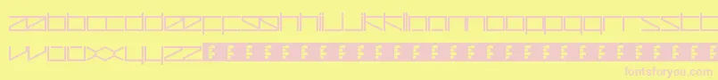 ZetaRedux-fontti – vaaleanpunaiset fontit keltaisella taustalla